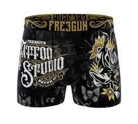 FREEGUN Men's Microfibre Skull Boxer Shorts, Tatoo76, XL