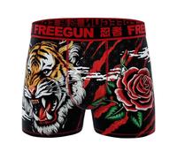 FREEGUN Men's Microfibre Skull Boxer Shorts, Tiger Roses, XL