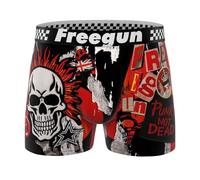 Freegun Men's Microfibre Skull Death's Head Boxer Shorts, XXL