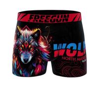 FREEGUN Men's Microfibre Wolf Boxer Shorts, A90, XL