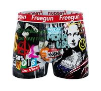 FREEGUN Men's Street Art Boxer Shorts, Mona Lisa A75, M
