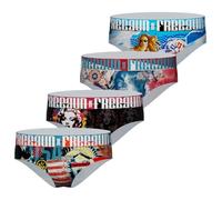 FREEGUN Pack of 4 Women's Microfibre Boxer Shorts, Miss Street Art 80, M