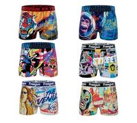FREEGUN Pack of 6 Men's Microfibre Boxers, Street Art 01, L