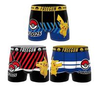 FREEGUN Pokemon Boys' Boxer Shorts, Pack of 3 Pkm19, 12-14 ans