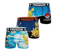 FREEGUN Pokemon Men's Boxer Shorts, Pack of 3 Pkm18, M