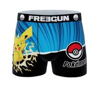 FREEGUN Pokemon Men's Boxer Shorts, Pika Volt Pkm18, L