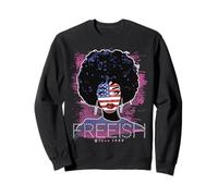 Freeish Shirt Juneteenth Afro Black History Month USA Flag Sweatshirt