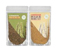 Freekeh & Bulgur Bundle - 1000g | Crushed & Roasted Green Grains | Rich in Protein & Fibre | 100% Natural, Vegan | Ideal for Pilaf, Salads & Bowls