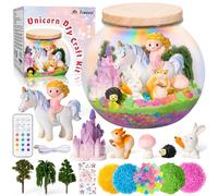 Freekite Unicorn Gifts for Girls - Unicorn Terrarium Craft Kits for Kids - Rechargeable LED Night Light with Remote - Birthday Presents Christmas Gifts - Gift for Girls Ages 4, 5, 6, 7, 8-12