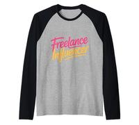 Freelance Influencer Content Creator Vlogger ||- Raglan Baseball Tee