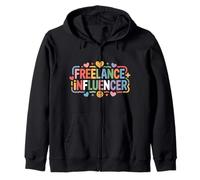 Freelance Influencer Content Creator Vlogger - Zip Hoodie