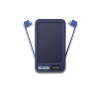 Freeloader Sixer Solar Charger Battery Weatherproof Pack - Compact, Blue - Solar Charger - Lightning, Micro USB, USB-C - All Mobile Phones - Power Bank