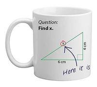 FreeLogix Find X Novelty Mathematics Maths Question Teacher Professor Student Gift Mug - 11oz Present Mug