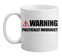 FreeLogix Warning - Politically Incorrect Novelty Symbol Double Sided Gift Mug