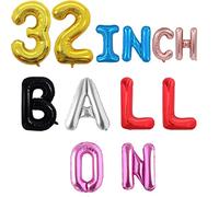 Freely Choose 32 Inch Letter & Number Balloons Custom For Party Birthday Name/Baby Shower/Business - Personalized a Phrase/Word/Banner/Age Mylar Balloons Random combina (32 Inch)
