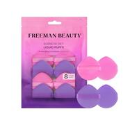 Freeman Blend N' Set Liquid Puff Set, Cushion Makeup Puffs For Liquid & Cream Foundation, Concealer, Blush, & Highlight, Round Puff For Makeup Blending, With Finger Band, Vegan & Cruelty-Free, 8 Count