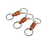 Freeman KEYQC3 Pull Apart Coupler Keychain with 2 Split Rings, 3 Pack