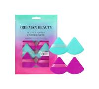 Freeman Mother Puffer Powder Puff Set, Makeup Puffs For Pressed or Loose Powder, Soft, Triangle Powder Puffs With Finger Band, Vegan & Cruelty-Free, 8 Count
