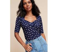 Freemans Navy Spot Jersey Top Navy