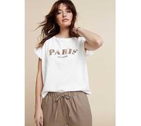 Freemans White Cotton Paris Print T-Shirt White