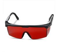 FREEMASCOT OD 4+ 190nm-550nm Wavelength Laser Safety Glasses for Typical 405nm, 445nm, 450nm,520nm,532nm Laser Light for Hair Removal Laser Treatment Eye Protection Goggles (Red)
