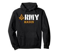 Freemason Army Compass & Square Masonic Symbol Vintage Pullover Hoodie