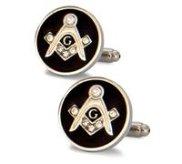 Freemason Masonic Cufflinks for Men - Tuxedo Suit Masonic Accessories, Freemason Gifts for Men, Stainless Steel, no gemstone