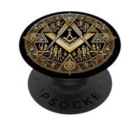 Freemason Masonic Freemasonry Gold Full Print PopSockets Swappable PopGrip