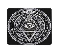Freemason Masonic Symbol Mousemat With Stitched Edges Desk Mat Portable Mousepad For Office Gaming Pc 25X30Cm