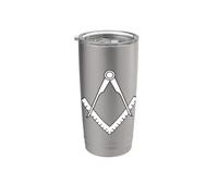 Freemason Masonic Symbol Square Compass Freemasonry Occult Stainless Steel Insulated Tumbler