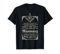 Freemason Masonry Quote Meet the Test Freemasonry Design T-Shirt