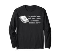 Freemason Oath Quote Masonic Yonder Book Freemasonry Design Long Sleeve T-Shirt