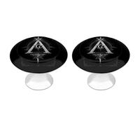 Freemason on Poker Funny Cabinet Knobs 2 Pack Round Drawer Dresser Pulls Door Handles Knobs for Door Wardrobe
