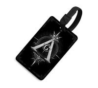 Freemason on Poker Funny Luggage Tag Identifiers Travel Bag Tags with Name ID Label for Suitcase Backpack