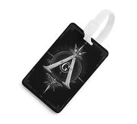 Freemason on Poker Funny Luggage Tag Identifiers Travel Bag Tags with Name ID Label for Suitcase Backpack