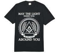 Freemason Quote May The Light Inside You Freemasonry Comfort Colors Adult Heavyweight T-Shirt