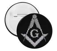 Freemason Sign Round Lapel Pin Badges Backpack Pins Brooch for Hats Clothing Decorations 20PCS