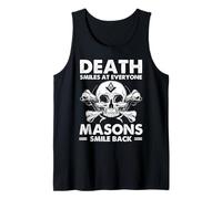 Freemason Skull Quote Death Smiles Mason Humor Freemasonry Tank Top
