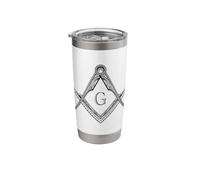 Freemason Symbol Square & Compass Grand Lodge Masonic Stainless Steel Insulated Tumbler
