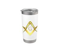 Freemason Symbol Square & Compass Grand Lodge Masonic Stainless Steel Insulated Tumbler