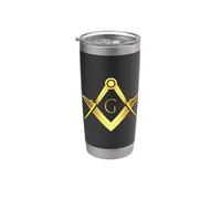 Freemason Symbol Square & Compass Grand Lodge Masonic Stainless Steel Insulated Tumbler