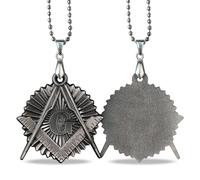 Freemasoner Masonic Pendant Necklace - Square & Compass Fraternity Symbol Jewelry Gift for Men and Women, Ideal for Freemasonry Enthusiasts