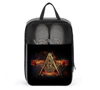 Freemasonry Large Capacity Travel Shoe Bags with Zipper Masonic Vintage Shoe Storage Organizer with Handle for Men Women Travel and Daily(A32)