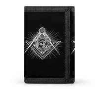 Freemasonry Masonic Masonry Men's Trifold Wallet Slim Minimalist ID Credit Holder