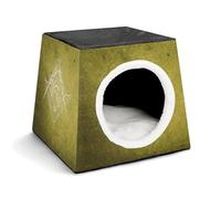 Freemasonry Masonic Retro Soft Durable Pet Kennel Portable Indoor Dog Cat Pet Bed Three Ways To Use It(Style3)