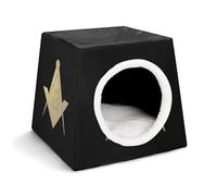 Freemasonry Masonic Retro Soft Durable Pet Kennel Portable Indoor Dog Cat Pet Bed Three Ways To Use It(Style15)