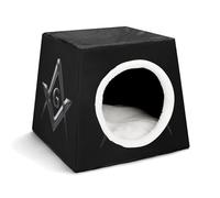 Freemasonry Masonic Retro Soft Durable Pet Kennel Portable Indoor Dog Cat Pet Bed Three Ways To Use It(Style13)