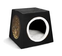 Freemasonry Masonic Retro Soft Durable Pet Kennel Portable Indoor Dog Cat Pet Bed Three Ways To Use It(Style14)