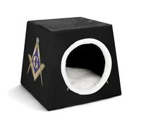 Freemasonry Masonic Retro Soft Durable Pet Kennel Portable Indoor Dog Cat Pet Bed Three Ways To Use It(Style20)