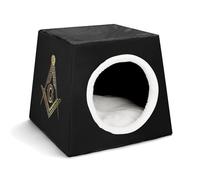 Freemasonry Masonic Retro Soft Durable Pet Kennel Portable Indoor Dog Cat Pet Bed Three Ways To Use It(Style26)